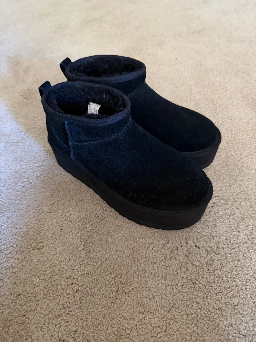 UGG Black Ultra Mini Platform Boots